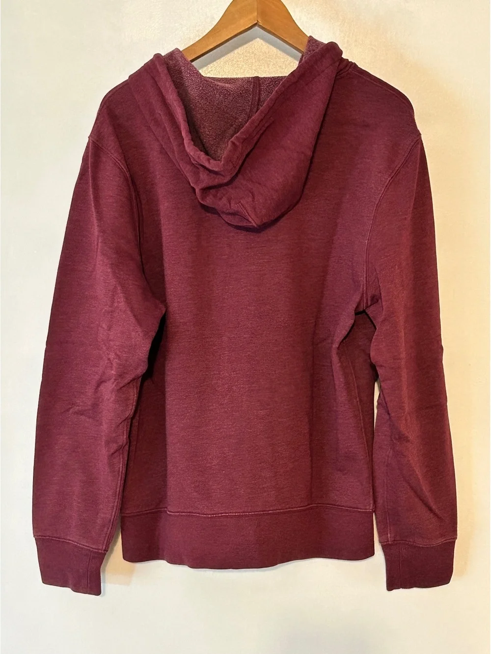 J.Crew Authentic Fleece Burgundy Full Zip Hoodie XL